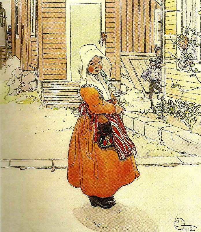 Carl Larsson flugorna kring sockret-flugorna kring sockerbiten oil painting picture